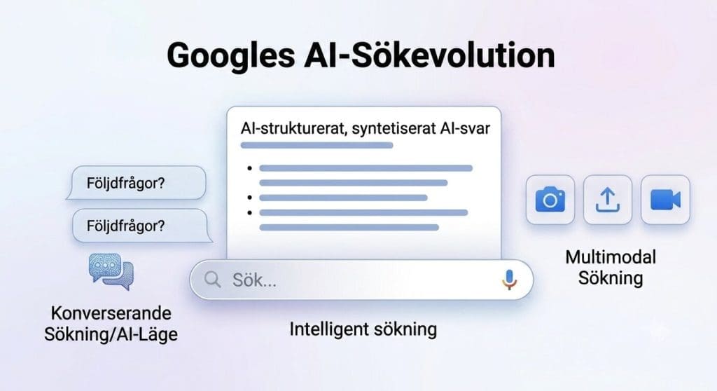 Googles AI-Sökevolution grafisk schema